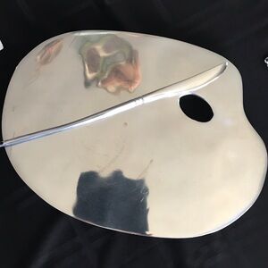 Silver Artist Palette cheeseboard